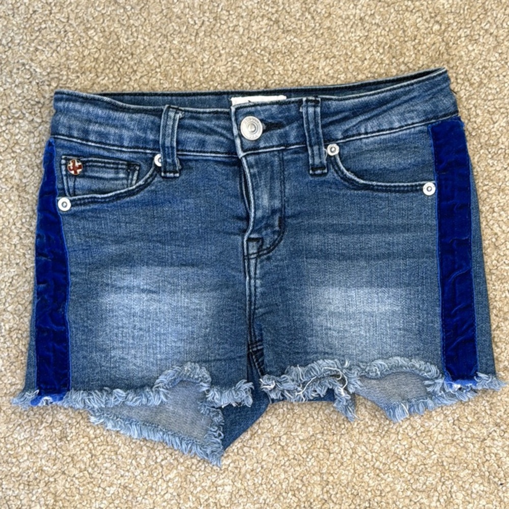 Hudson Jeans Kids Denim Shorts with Blue Accents